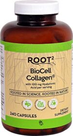 Vitacost ROOT2 BioCell Collagen With Hyaluronic Acid -- 100 Milligram Per Serving - 240 Capsules