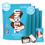 UNREAL Dark Chocolate Coconut Bars (4 Value Size Bags) | Vegan, 3g Sugar, & 3 Simple Ingredients | Non-GMO, Gluten Free, & Fair Trade | 9.5oz each