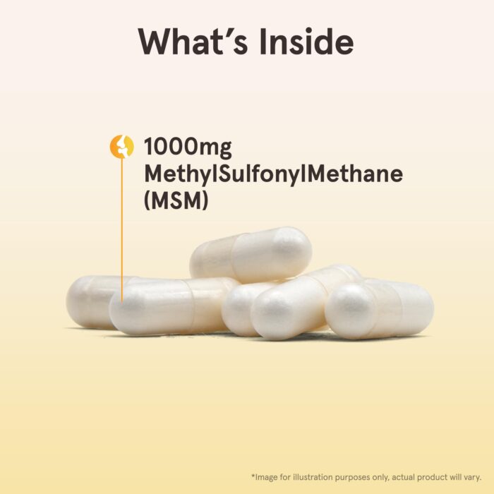 Jarrow Formulas MSM 1000 mg - 200 Veggie Caps - Methylsulfonylmethane - Important Source of Organic Sulfur - Strengthens Joints - Up to 200 Servings (Packaging may vary)