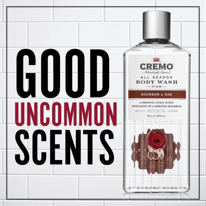 Cremo All Season Body Wash, Bourbon & Oak, 16 Ounce (Pack of 3)