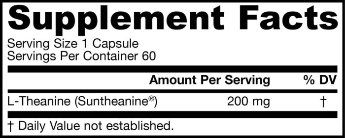 Jarrow Formulas Theanine, Promotes Relaxation, 200 mg, 60 Veggie Capsules
