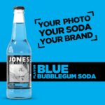 Jones Soda Co. Blue Bubblegum Soda Flavor | 100% Cane Sugar Soda | Craft Soda Pop | Soda Soft Drinks | 12 Oz Glass Bottle Soda