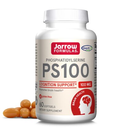 Jarrow Formulas 100 mg Phosphatidylserine (PS 100), Supports Brain Health, Soy Free, White, 60 Count