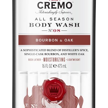 Cremo All Season Body Wash, Bourbon & Oak, 16 Ounce (Pack of 3)