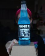 Jones Soda Co. Blue Bubblegum Soda Flavor | 100% Cane Sugar Soda | Craft Soda Pop | Soda Soft Drinks | 12 Oz Glass Bottle Soda