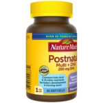 Nature Made Postnatal Multivitamin + DHA 200 mg, 60 Softgels, to Support Nursing Moms & Babies During Breastfeeding, Postnatal Vitamins & Nutrients Include Iron, Vitamin D3, Calcium, Iodine