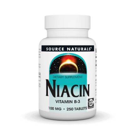 Source Naturals Niacin 100 mg Vitamin B-3, Non-GMO - 250 Tablets