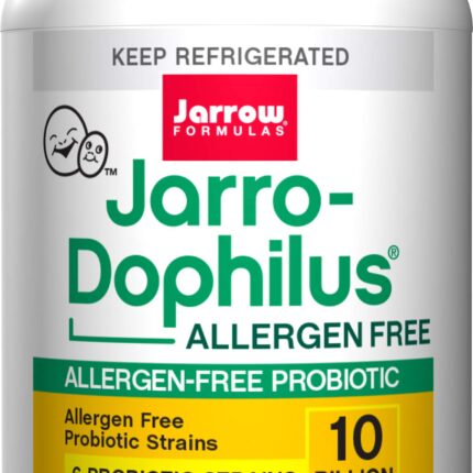 Jarrow Formulas Jarro-Dophilus Allergen-Free, Supports Intestinal and Immunal Health, 60 Vegetarian Capsules (Pack of 2)