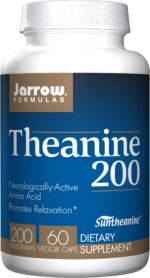 Jarrow Formulas Theanine, Promotes Relaxation, 200 mg, 60 Veggie Capsules