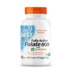 Doctor's Best Fully Active Folate with QuatreFolic, Non-GMO, Vegan, Gluten Free, 800 mcg, 60 Veggie Caps