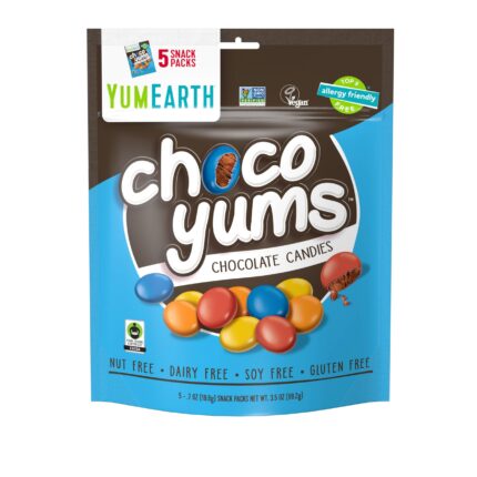 YumEarth Choco Yums Chocolate Candies, Allergy Friendly, Gluten Free, Non-GMO, 5-0.7oz Snack Packs (3.5 oz Total)