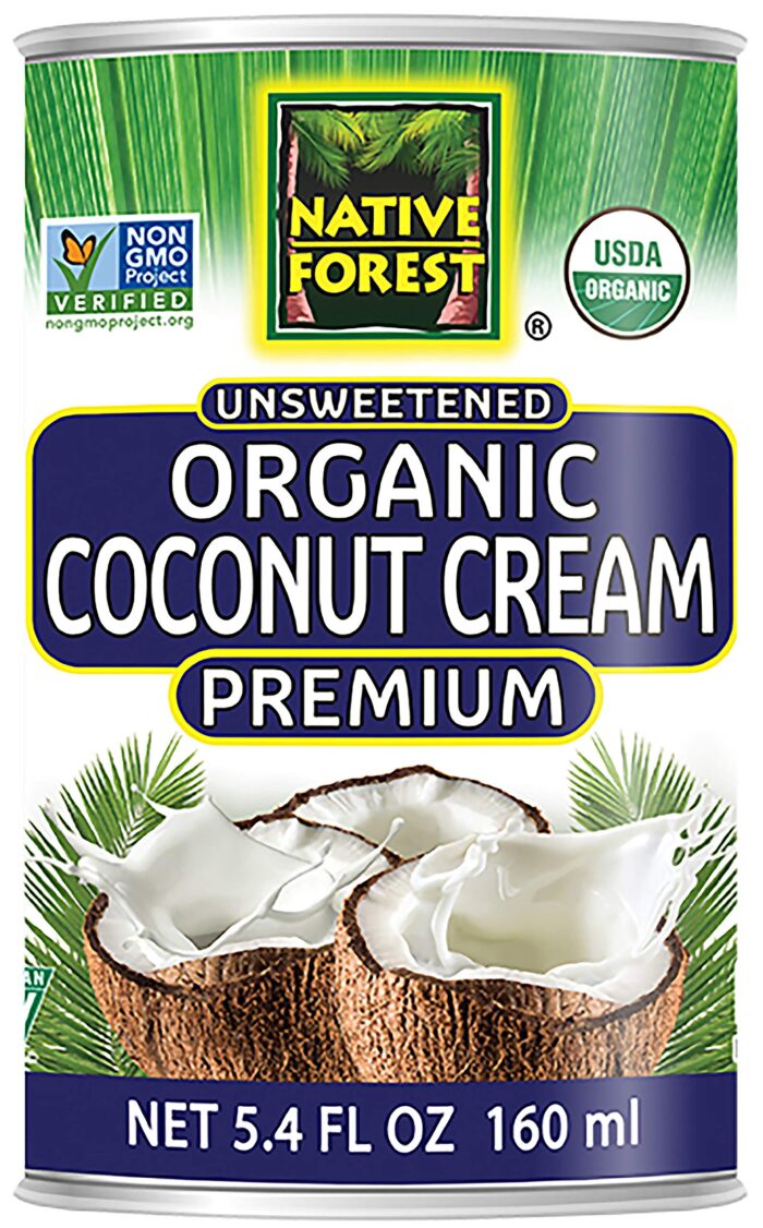 Native Forest Organic Premium Coconut Cream Unsweetened, 5.4 Ounce Cans (Pack of 12)