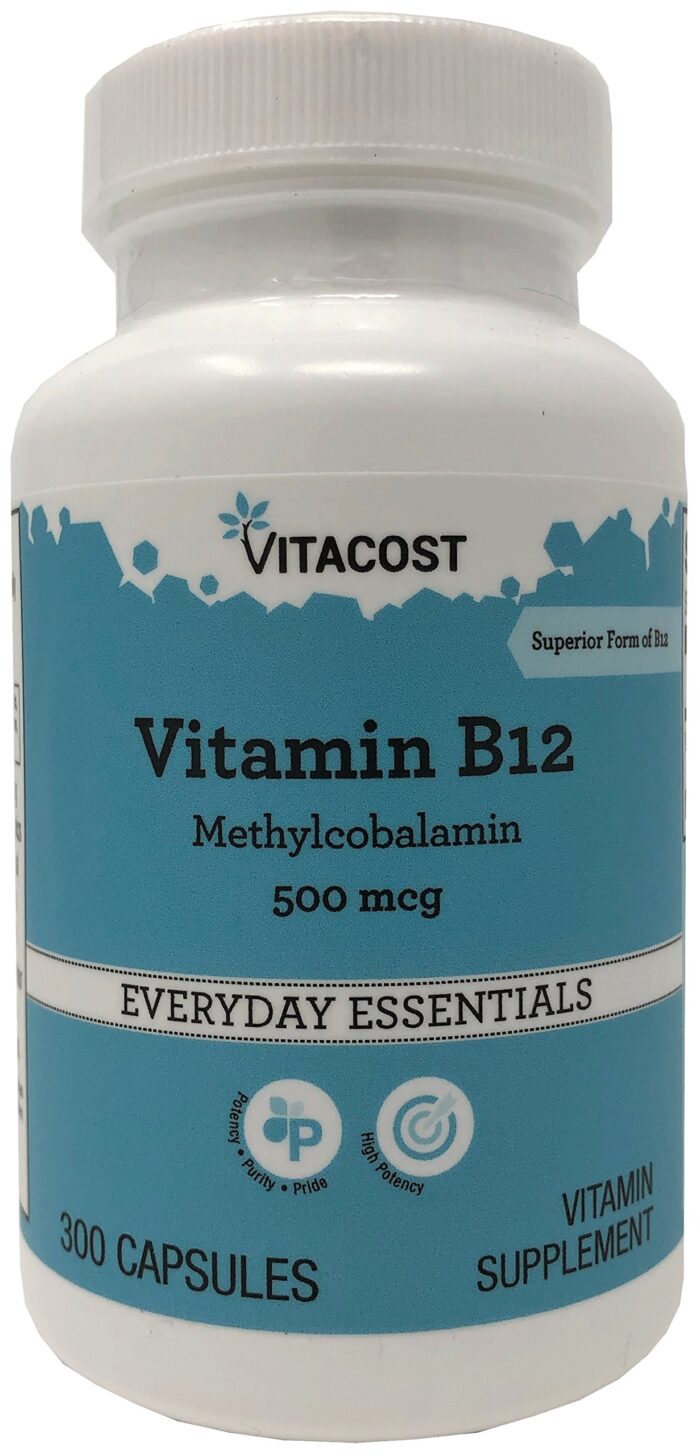 Vitacost Vitamin B-12 Methylcobalamin - 500 mcg - 300 Capsules