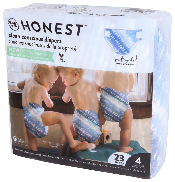 THE HONEST COMPANY Size 4 Tie Dye Diapers 23 Count, 23 CT