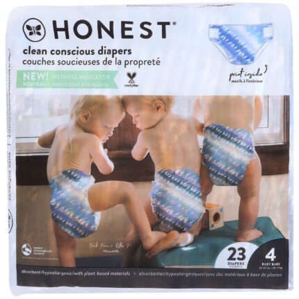 THE HONEST COMPANY Size 4 Tie Dye Diapers 23 Count, 23 CT